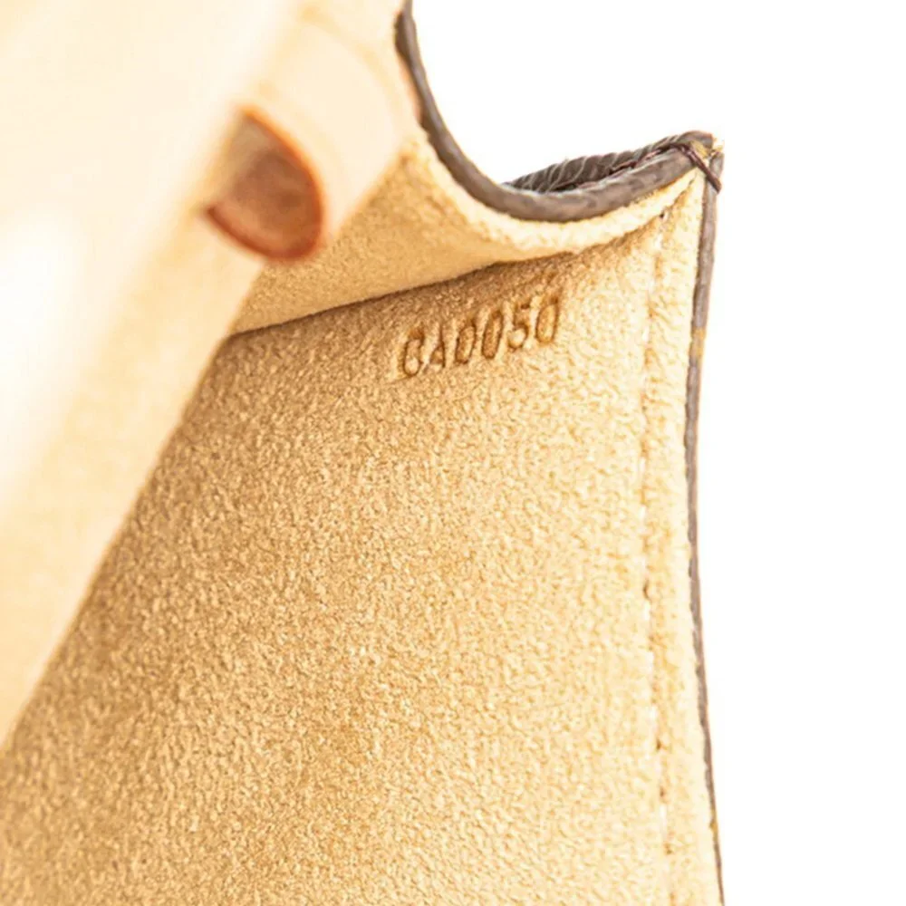 LOUIS VUITTON Authentic Brown Monogram Leather Pochette Shoulder Bag